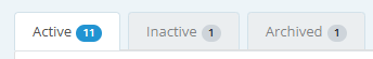 active inactive and archived product selections