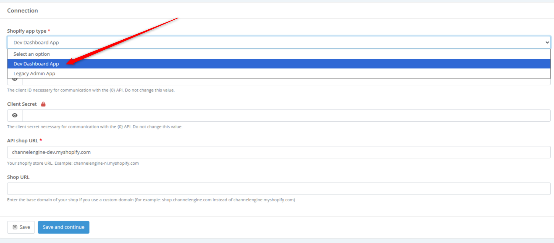 Shopify-dev-dashboard-OAuth2-ChannelEngine.png