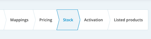 Stock step in channel configuration