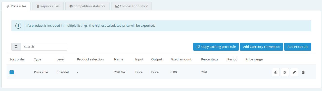 Pricing - Price rules v1