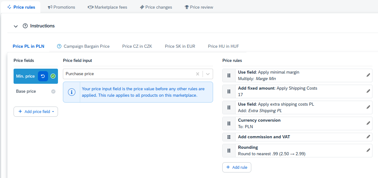 Pricing - Price rules v2