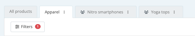 product families in sub-tabs
