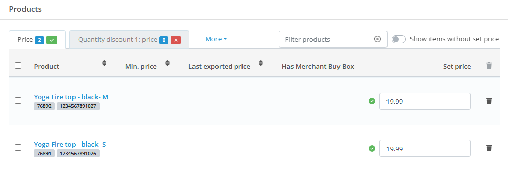 Promotions include products